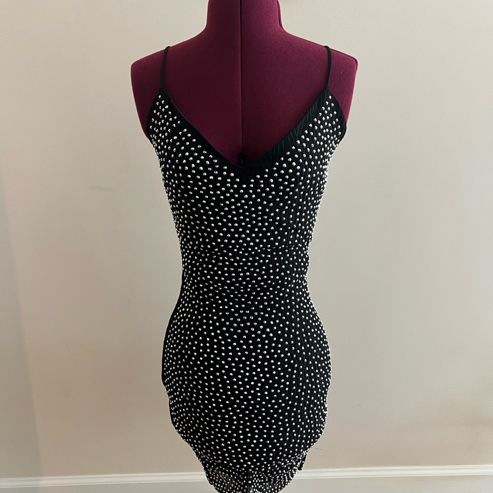 Windsor Black Beaded Sparkly Bodycon Dress 🧡